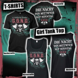 T-Shirt & Girlie Tanktop | DIE NACHT VON MITTWOCH AUF SONNTAG