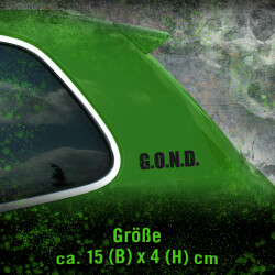 Aufkleber Set G.O.N.D. schwarz