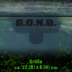 Aufkleber Set G.O.N.D. schwarz