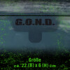 Aufkleber Set G.O.N.D. schwarz