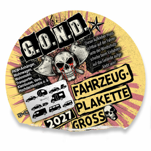 Fahrzeug-Plakette GROß | G.O.N.D. 2027