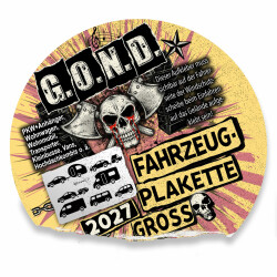 Fahrzeug-Plakette GROß | G.O.N.D. 2027