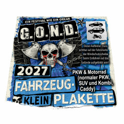 Fahrzeug-Plakette KLEIN | G.O.N.D. 2027